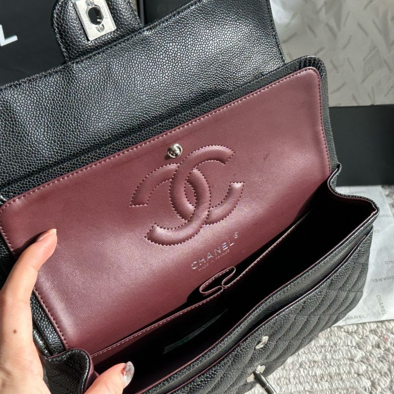 Chanel CF Caviar Leather Handbag