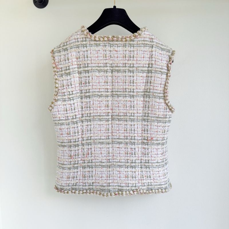Christian Dior Fringe Tweed Waistcoat