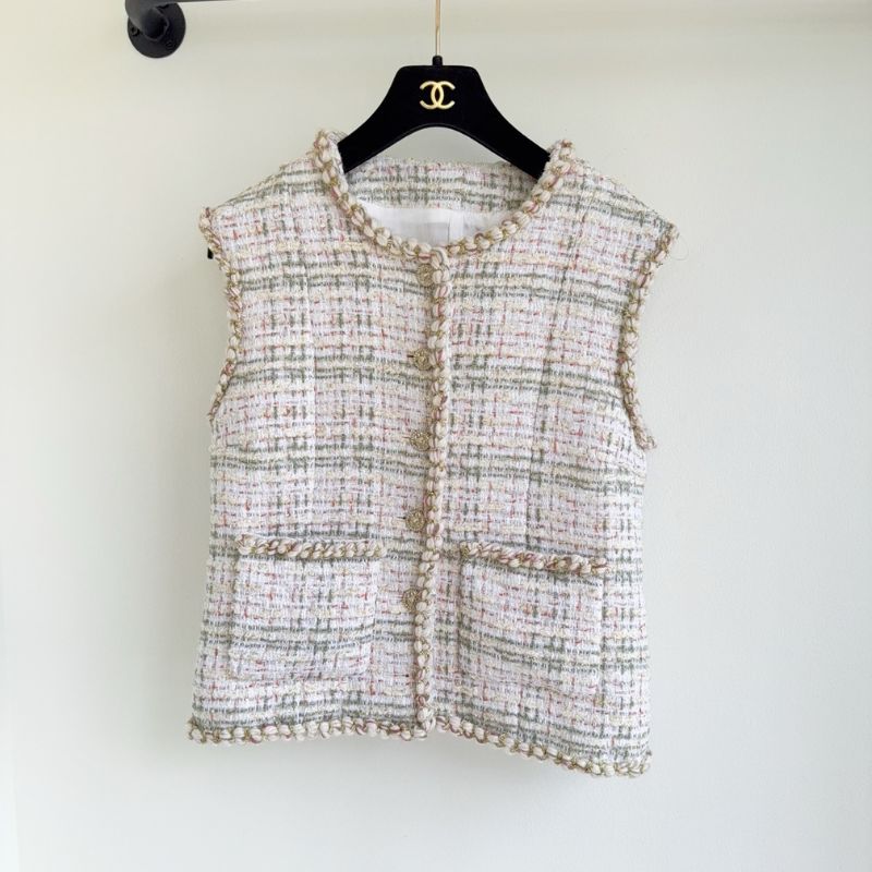 Christian Dior Fringe Tweed Waistcoat
