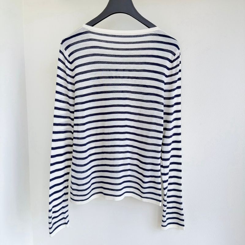 Christian Dior Striped Long Sleeve T-Shirt