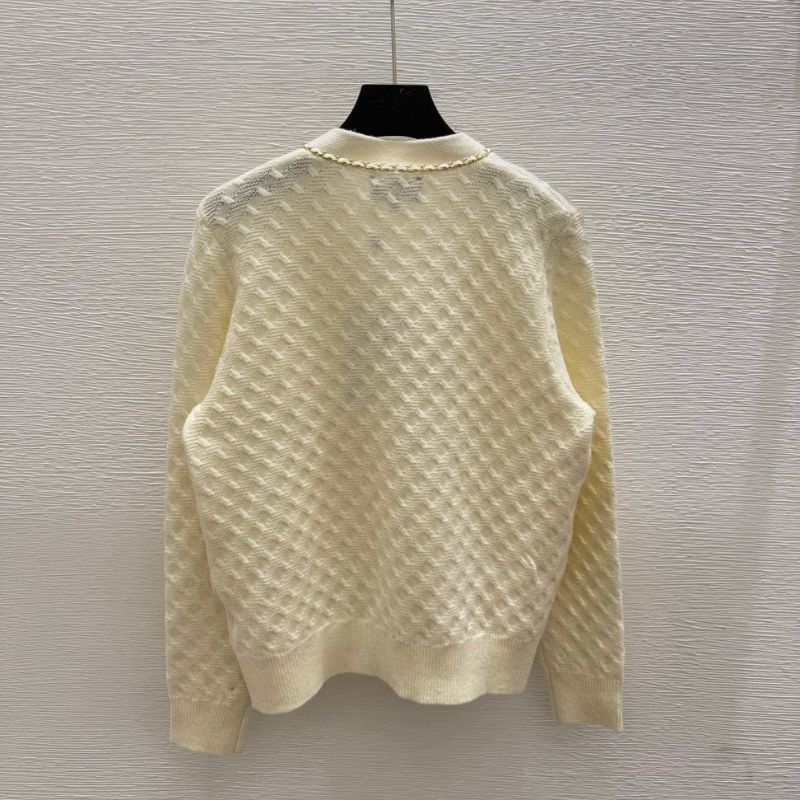 Chanel Cardigan in Cream with Gold Chain Trim