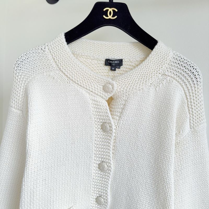 Luxurious White Chanel Cardigan