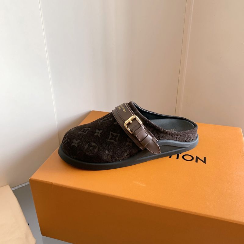 Louis Vuitton Monogram Suede Slippers