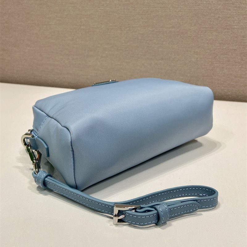 Prada Blue Nylon Cosmetic Pouch