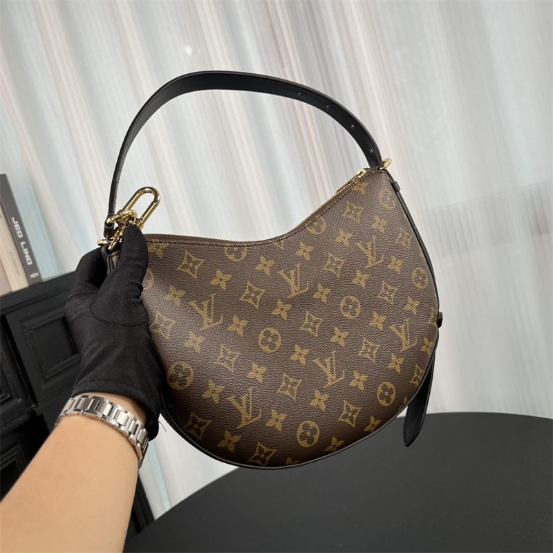 LV Loop Hobo Bag Monogram Reverse Brown