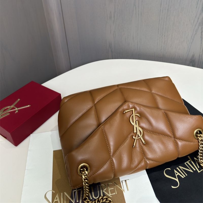 YSL Loulou Puffer Small Camel