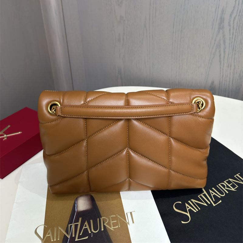 YSL Loulou Puffer Small Camel