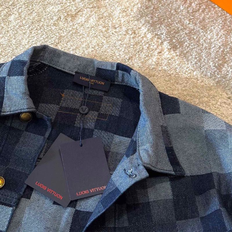Louis Vuitton Plaid Couple Denim Jacket