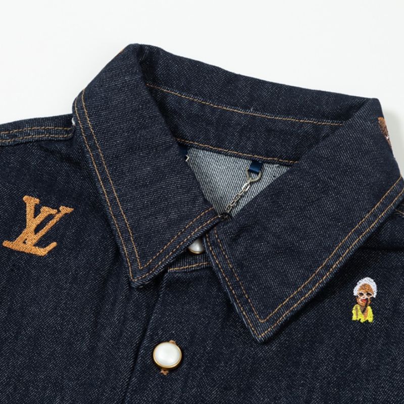 Premium Embroidered Denim Over Jacket
