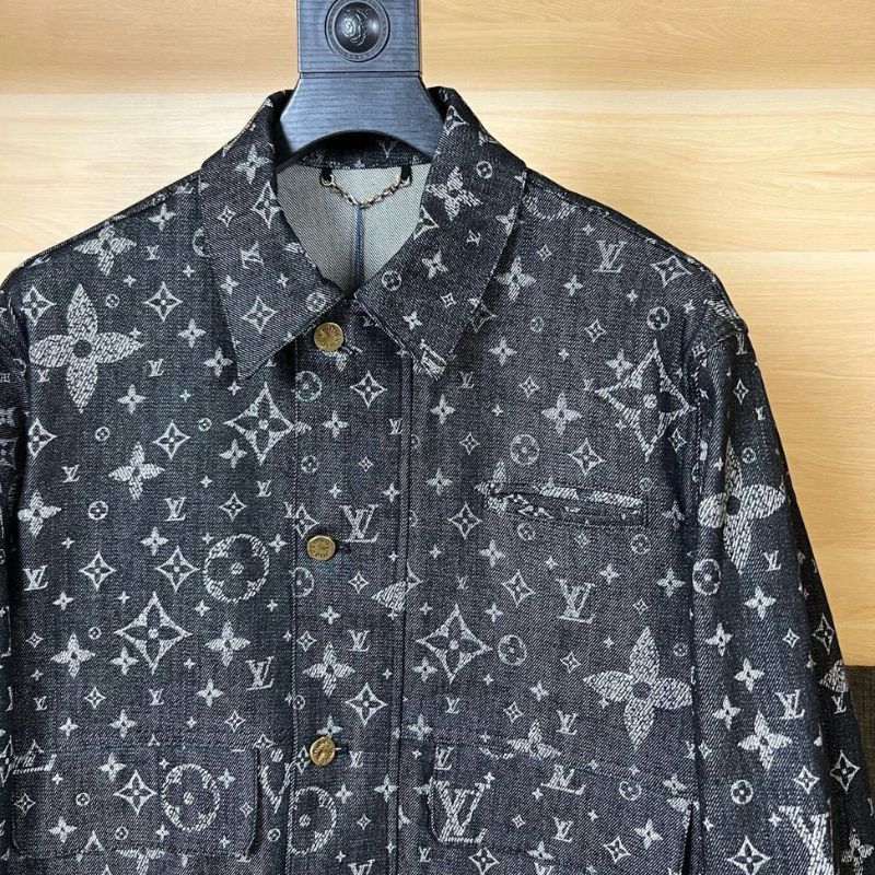 Louis Vuitton Monogram Crack Print Denim Jacket