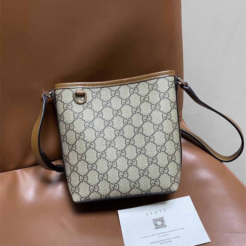 Gucci GG Emblem Small Bucket Bag