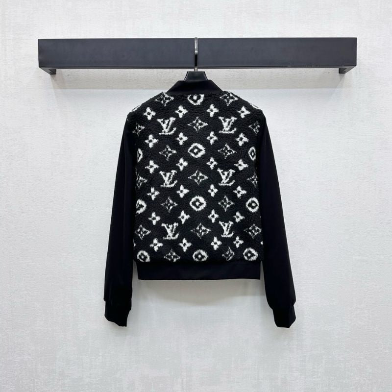 Louis Vuitton Monogram Jacquard Fleece Bomber Jacket