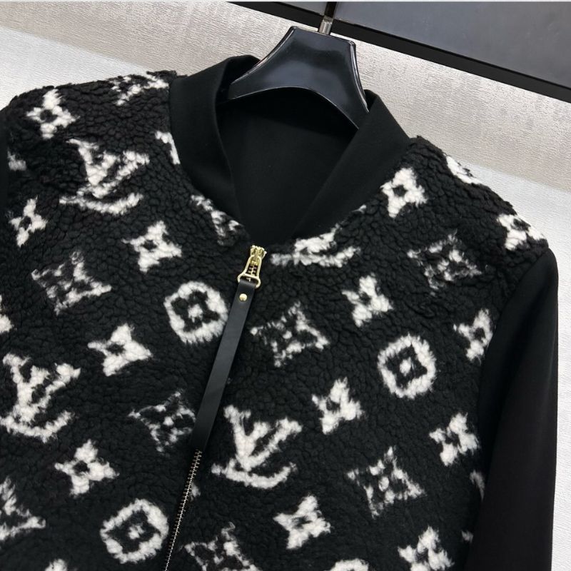 Louis Vuitton Monogram Jacquard Fleece Bomber Jacket