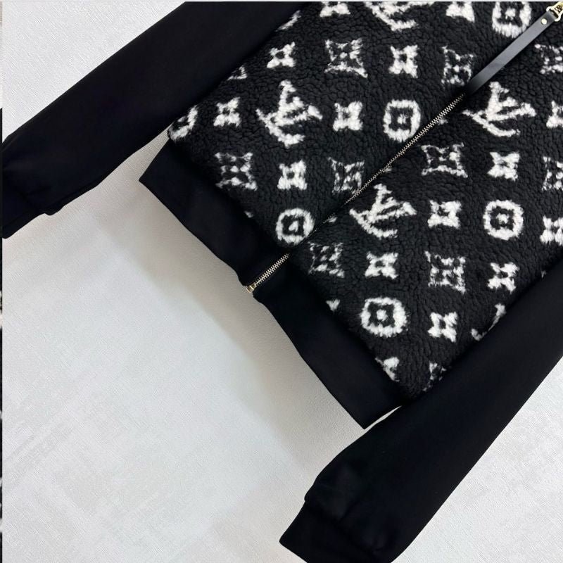 Louis Vuitton Monogram Jacquard Fleece Bomber Jacket