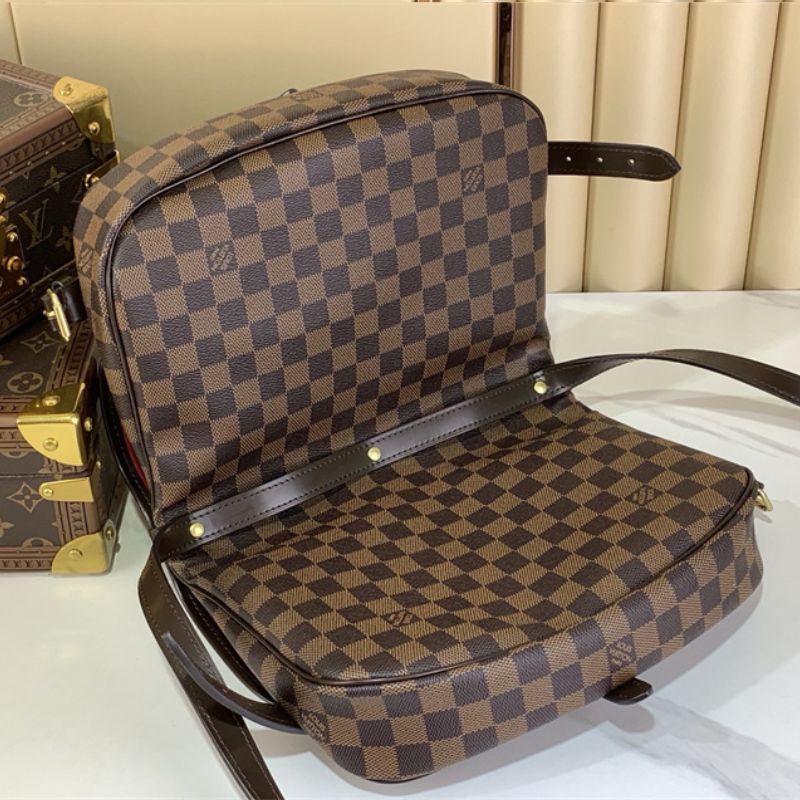 Louis Vuitton Saumur handbag in the Damier Ebene canvas