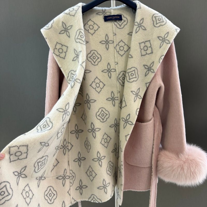 Louis Vuitton Reversible Hooded Wrap Coat