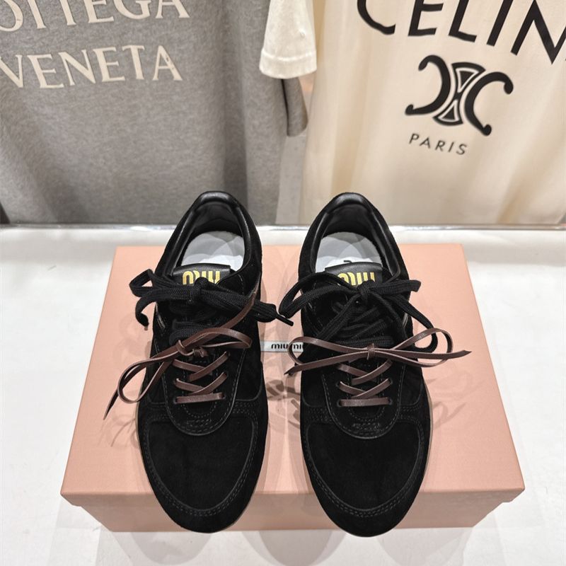Miu Miu Gymnasium Suede Sneakers.