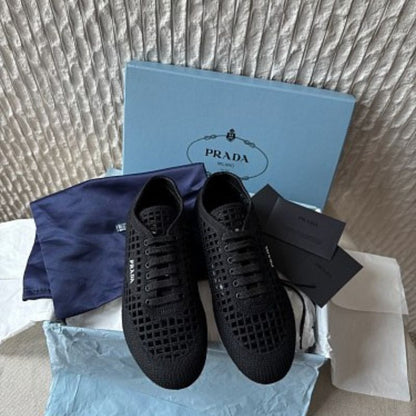Prada Collapse Crochet Laced Sneakers