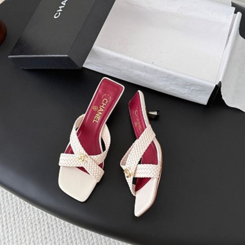 Chanel Braided Interlocking CC Mule Sandals