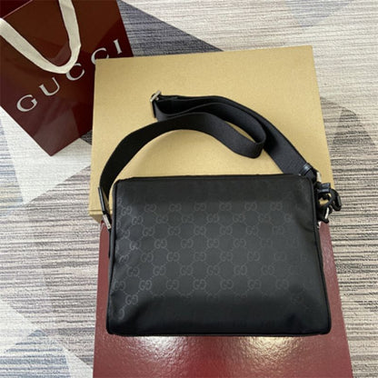 Gucci GG Monogram Nylon Small Messenger Bag.