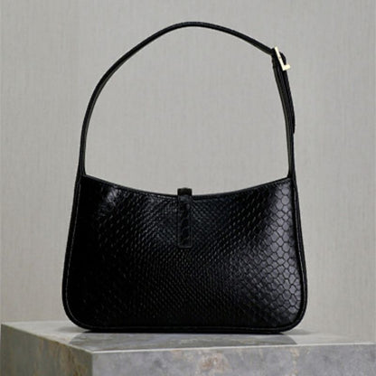 Saint Laurent Le 5 à 7 Hobo in python-embossed leather