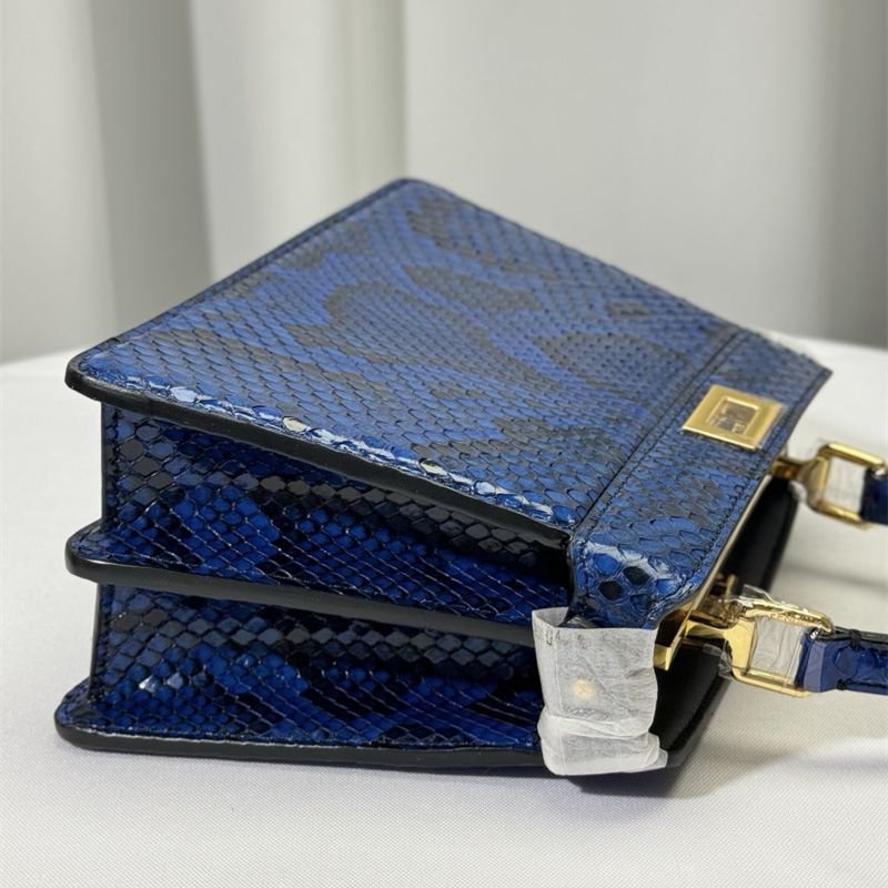 Fendi Peekaboo blue python snakeskin ISeeU Small