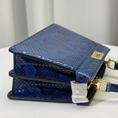 Fendi Peekaboo blue python snakeskin ISeeU Small
