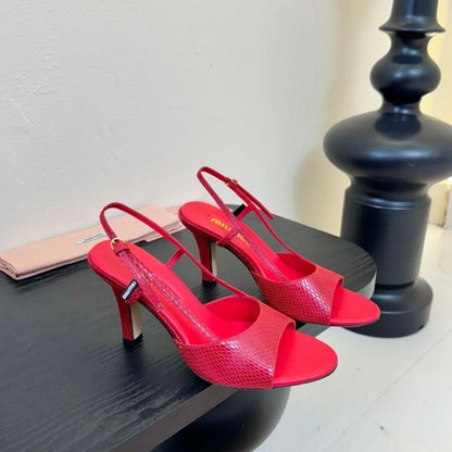 Miu Miu "Ayers" Slingback Sandals,