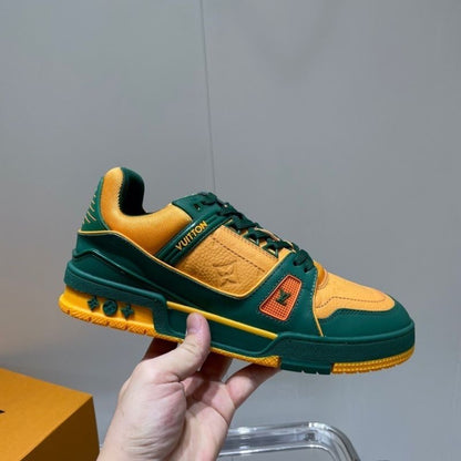 Louis Vuitton Trainer Green Orange Men's.