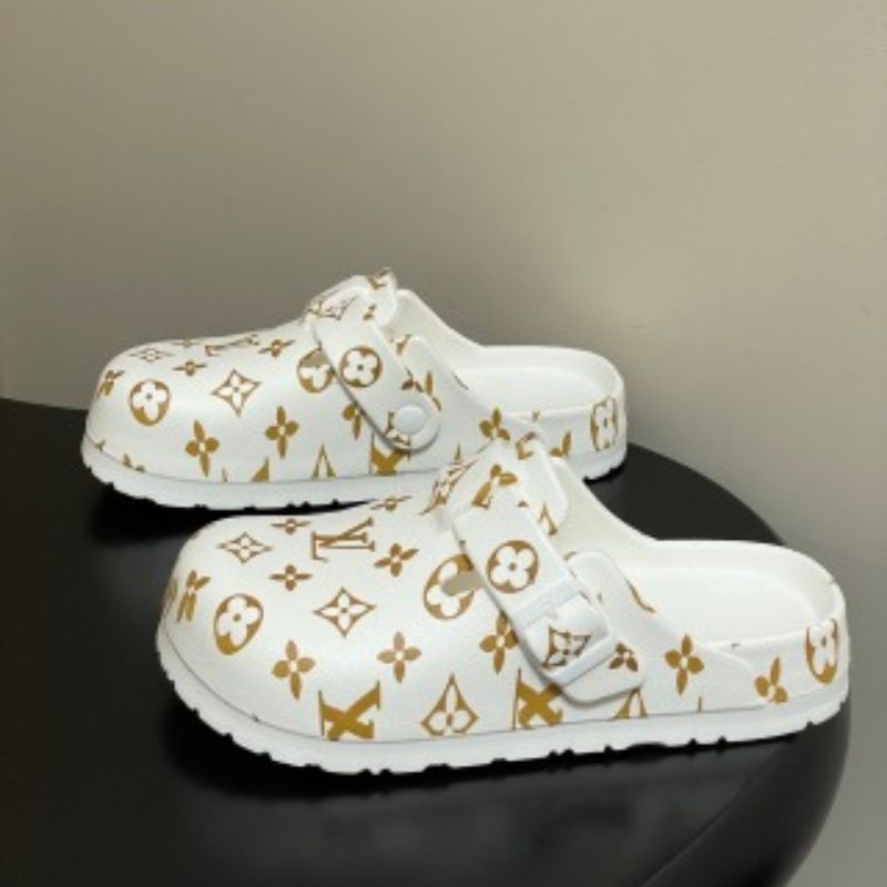 Louis Vuitton LV Cosy Flat Comfort Clogs in white