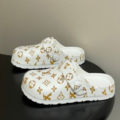 Louis Vuitton LV Cosy Flat Comfort Clogs in white