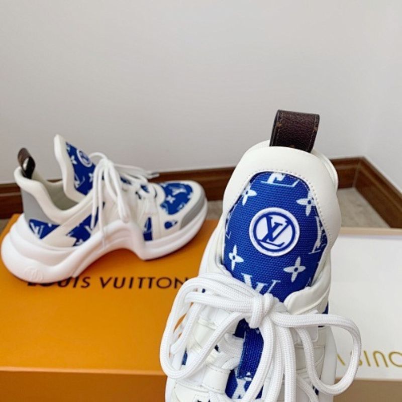 Louis Vuitton LV Archlight Sneakers in the white and blue Monogram