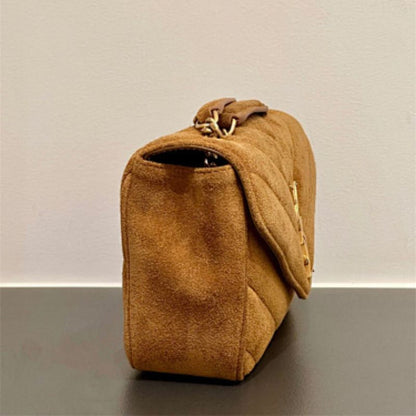 Saint Laurent  Loulou Small in suede bag.