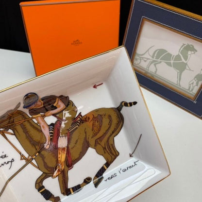 Hermès "Harnessing the World" Porcelain Tray