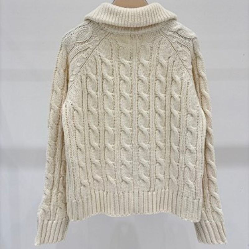 Celine Zip-Up Jacket or Cardigan in Aran Wool