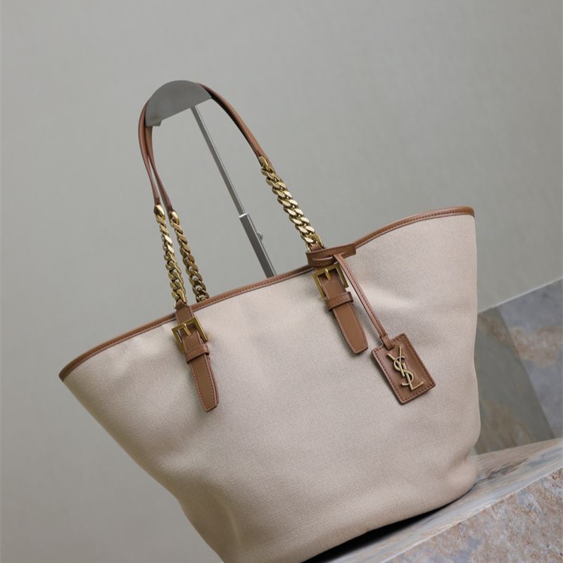Saint Laurent Cassandre-tag canvas tote bag