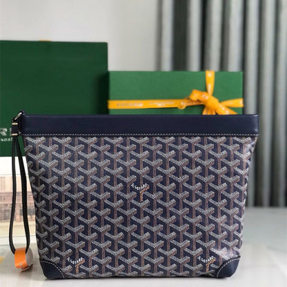 Goyard Conti pouch in the navy blue