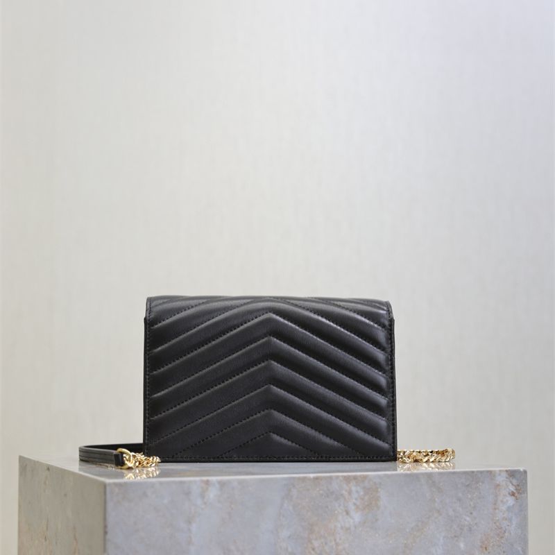 Saint Laurent Cassandre Envelope Chain Wallet.