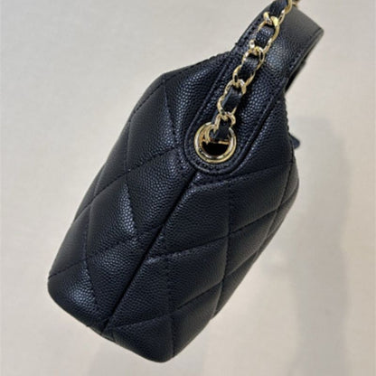 Chanel Classic Quilted Hobo Clutch on Chain.
