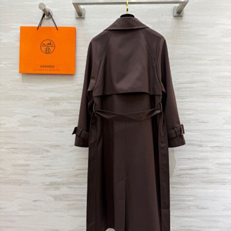 Hermès double-breasted style trench coat