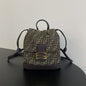 Fendi backpack brown and black FF (Zucca) logo canvas