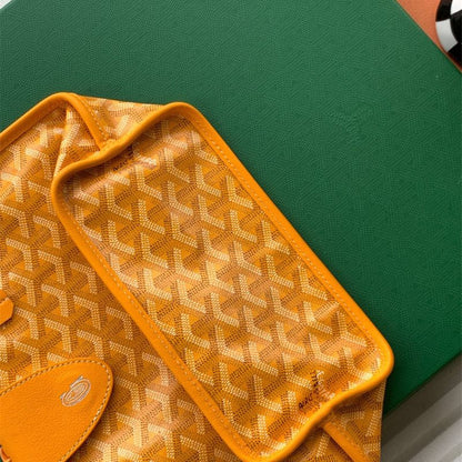 Goyard Villette MM hand-painted "Hulot" French bulldog motif tote bag