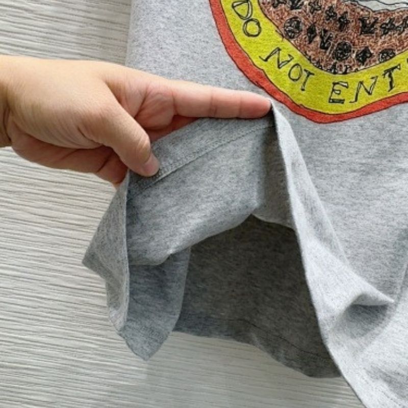 Louis Vuitton "Cat Stamp" T-shirt in gray