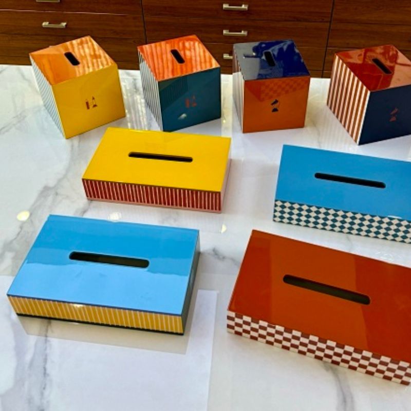 Hermès the Les Cabanes Tissue Box.