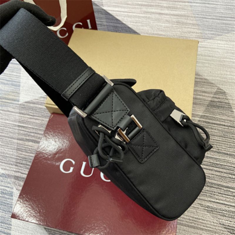 Gucci GG Monogram Nylon Small Messenger Bag.