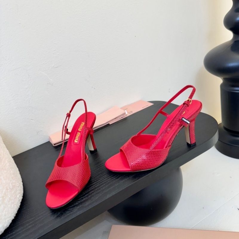 Miu Miu "Ayers" Slingback Sandals,