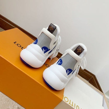 Louis Vuitton LV Archlight Sneakers in the white and blue Monogram