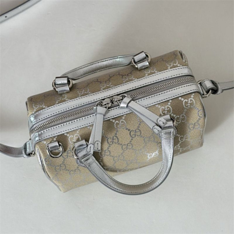 Gucci GG Emblem small Boston bag.
