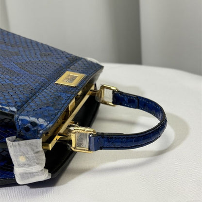 Fendi Peekaboo blue python snakeskin ISeeU Small