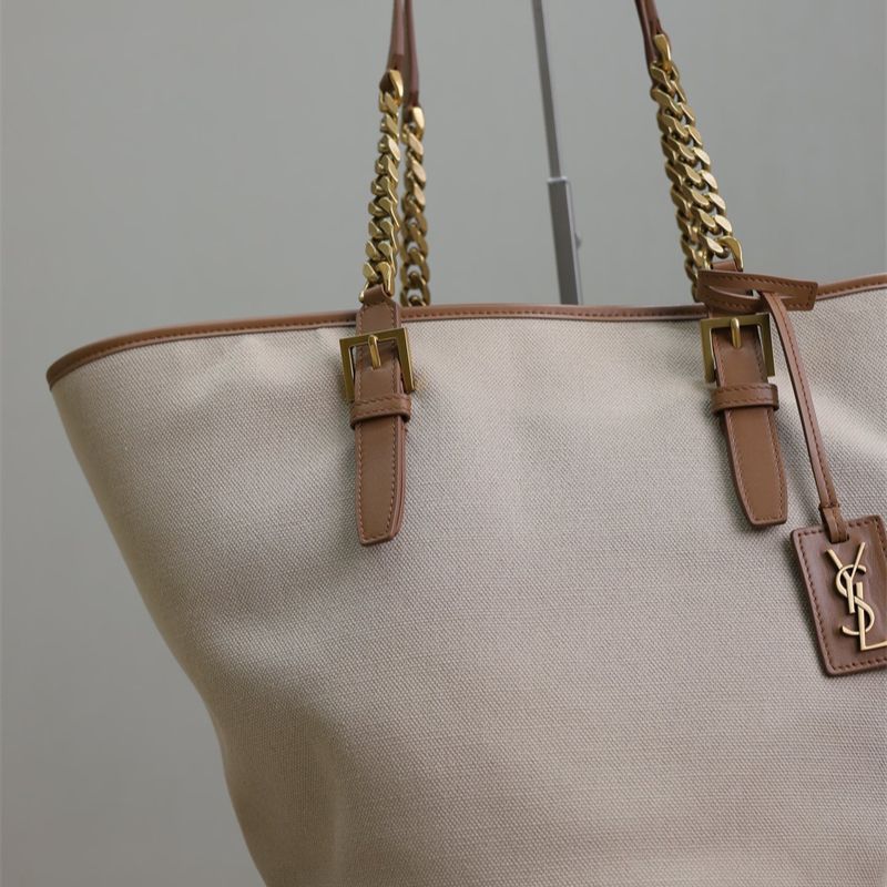 Saint Laurent Cassandre-tag canvas tote bag